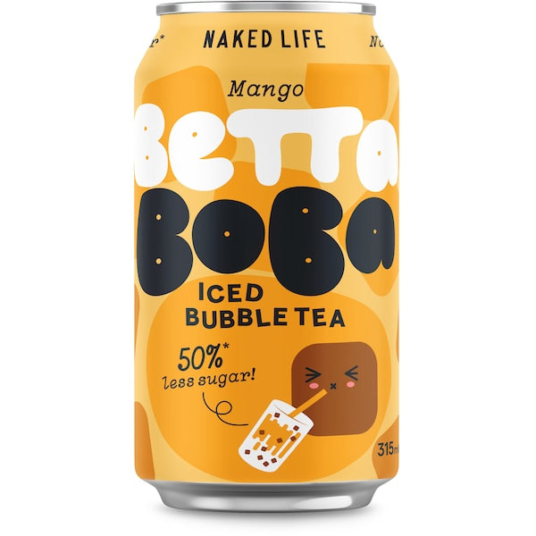 Naked Life Betta Boba Iced Bubble Tea Mango 315ml