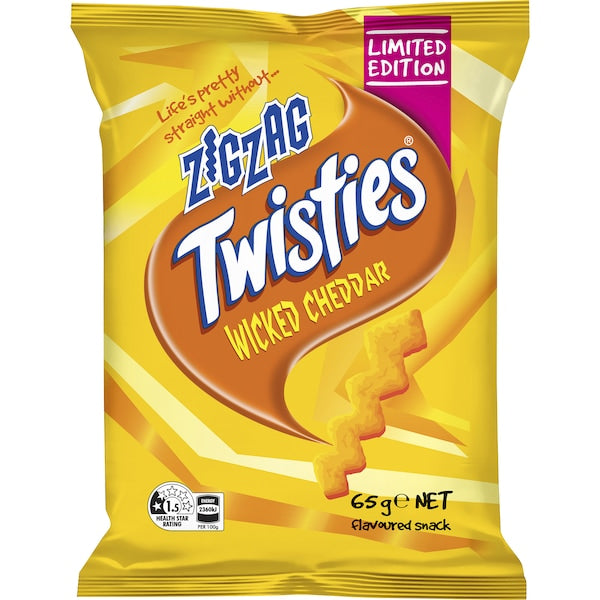 Twisties Zig Zag Wicked Cheddar 65g