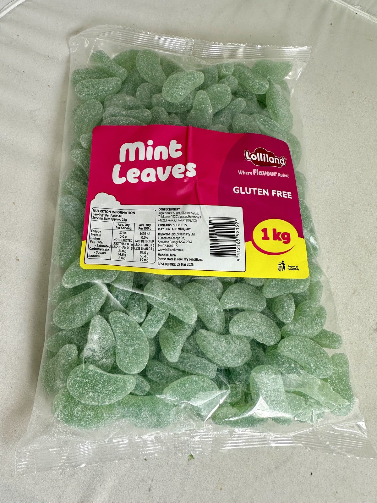Chunky Spearmint Leaves 1kg