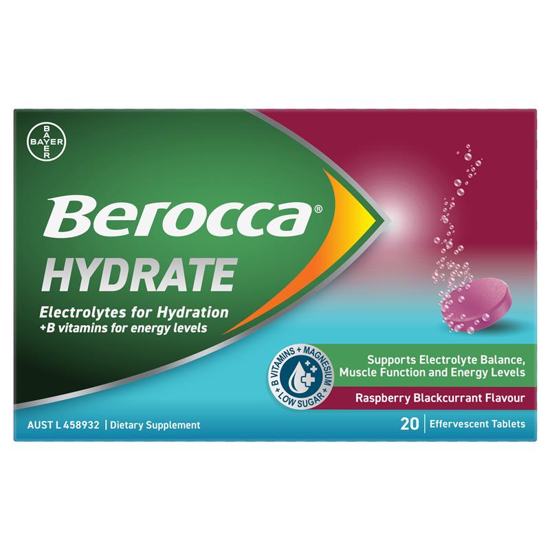 Berocca Hydrate Raspberry Blackcurrent (10 Tablets)