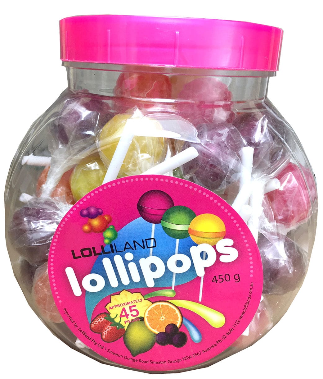 Lolliland Lollipops Jar 10g (45 Piece)