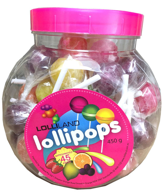 Lolliland Lollipops Jar 10g (45 Piece)