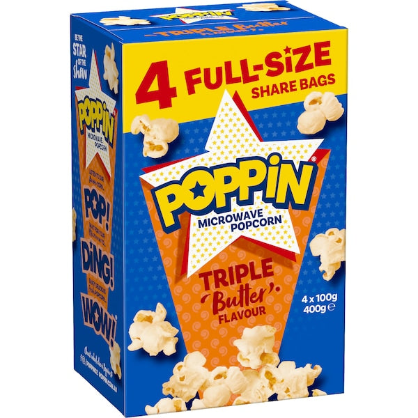 Poppin Microwave Triple Butter 100g