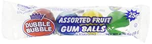 Double Bubble Assorted Fruit Gum Tube (36 Pieces)