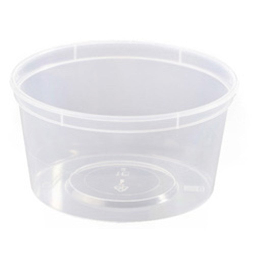 Round Plastic Container 440ml (50 Pack)
