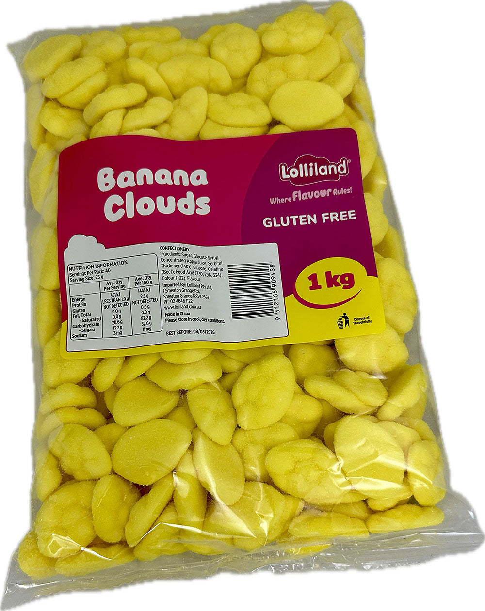 Yellow Banana Clouds 1kg