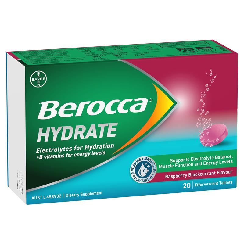 Berocca Hydrate Raspberry Blackcurrent (10 Tablets)