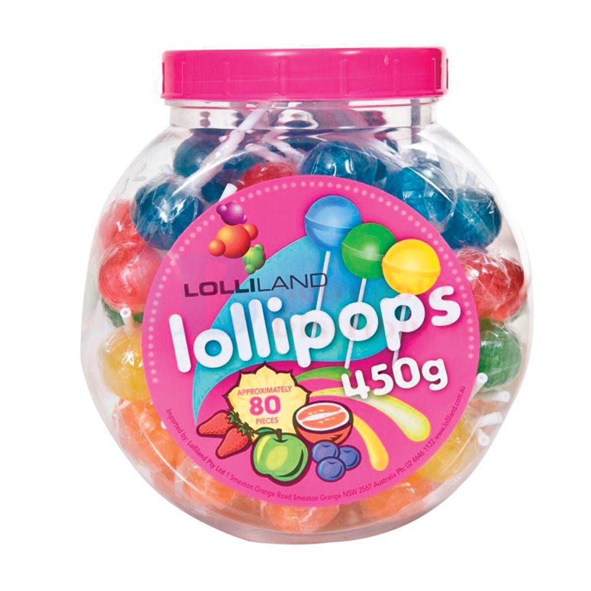 Lolliland Lollipops Jar 10g (45 Piece)