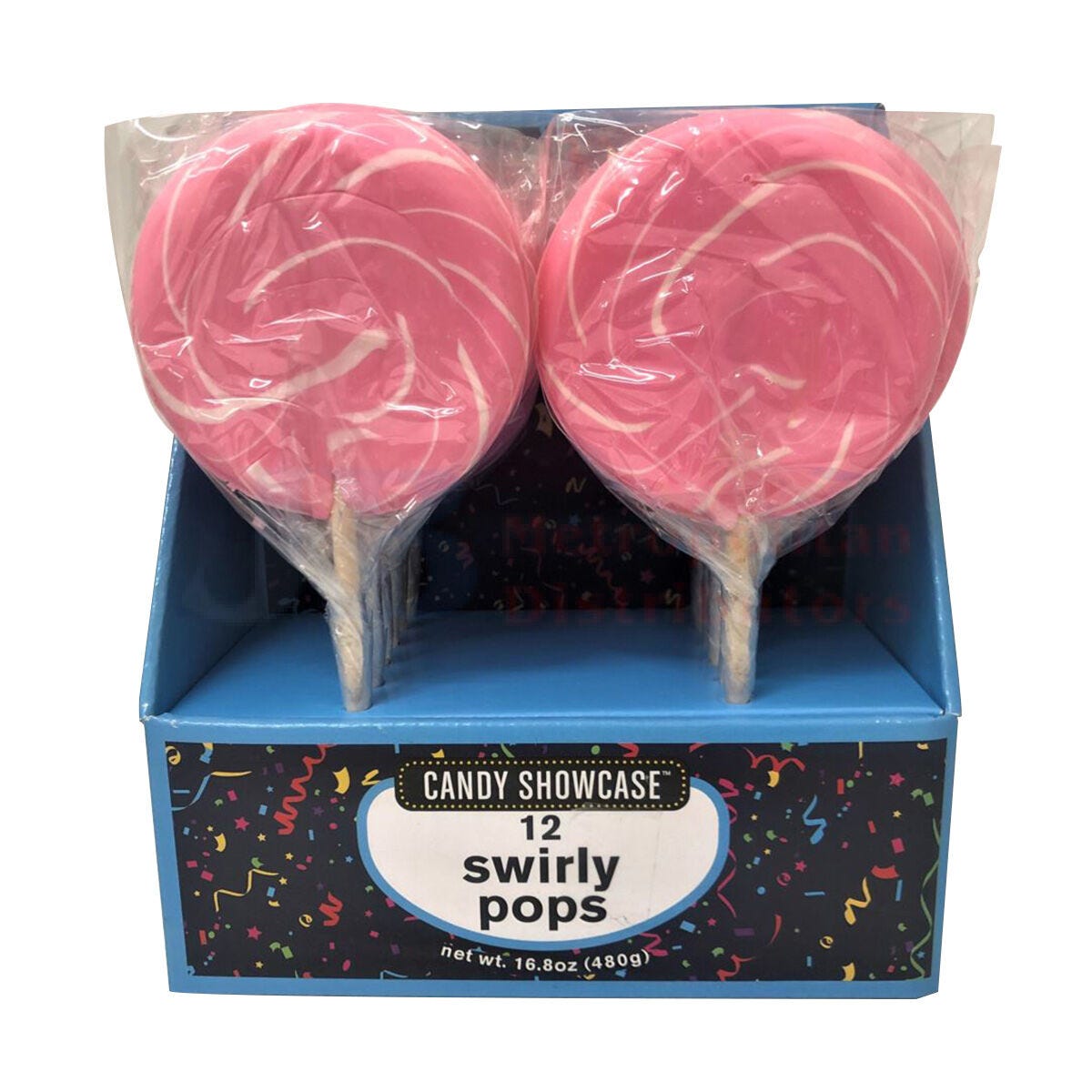 Swirly Lollipops Pink & White 50g (10 Pack)