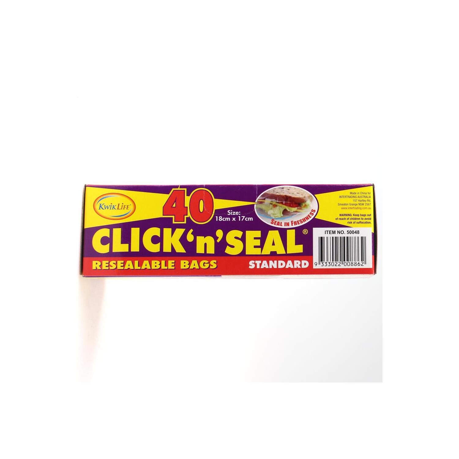 Kwik Resealable Bags 18cm x 17cm