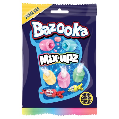 Bazooka Mix Upz Chewy Candy Share Bag 140g