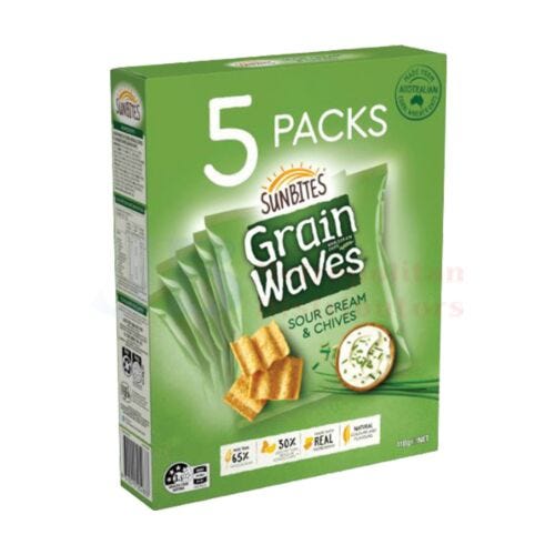 Grain Waves Sour Cream & Chives 110g (5 Pack)