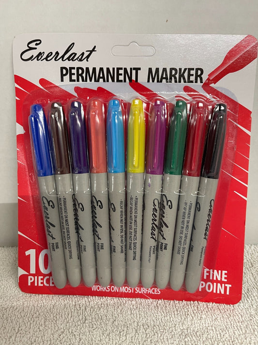 Everlast Permanent Markers 10 Pack