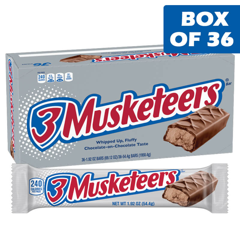 3 Musketeers Chocolate Bar 54g (36 Pack)
