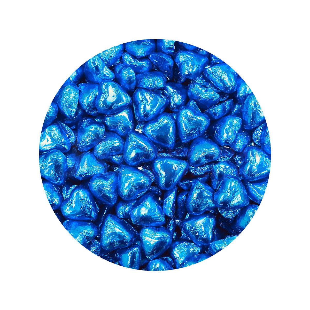 Choc Hearts Royal Blue 1kg (120 Pieces)