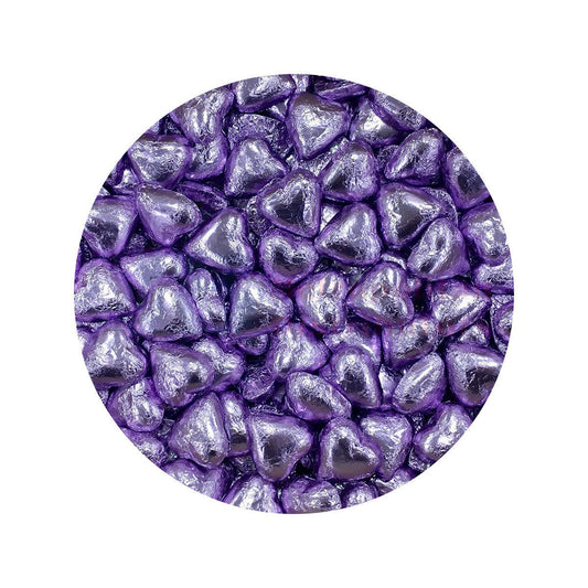 Choc Hearts Lilac Lavender 1kg (120 Pieces)