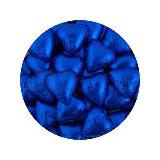 Choc Hearts Dark Blue 1kg (120 Pieces)