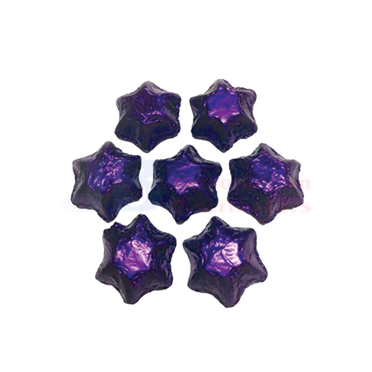 Choc Stars Purple Foil 1kg (120 Pieces)