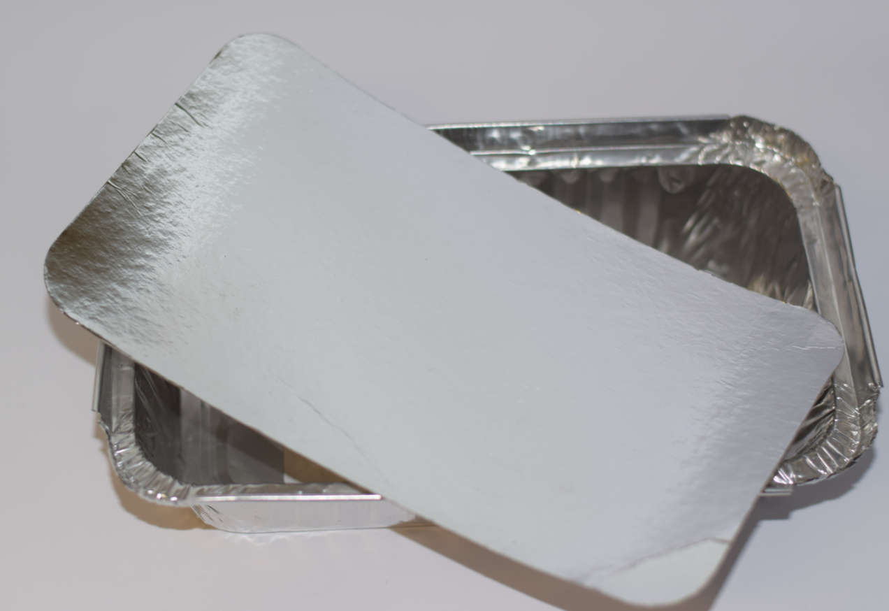 Rectangle Foil Container Lid 550ml (500 Pack)