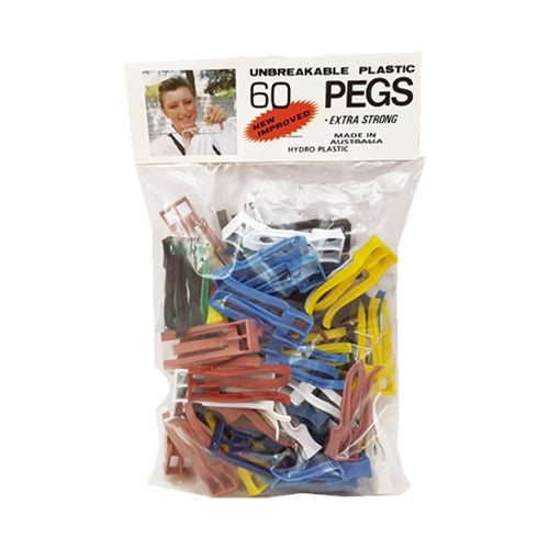 Unbreakable Plastic 60 Pegs