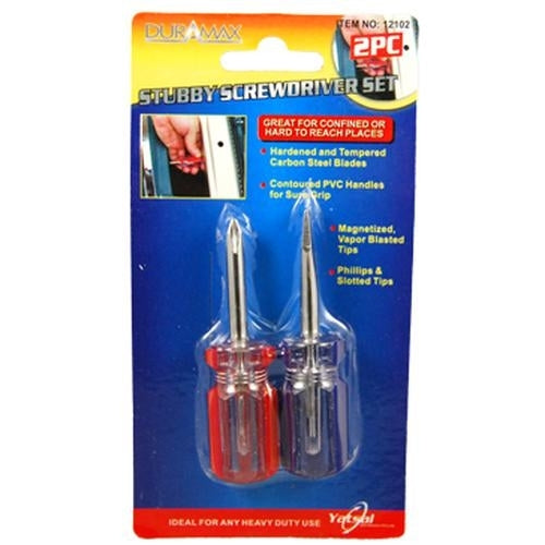 Duramax 2 Pieces Stubby Screw Drivers