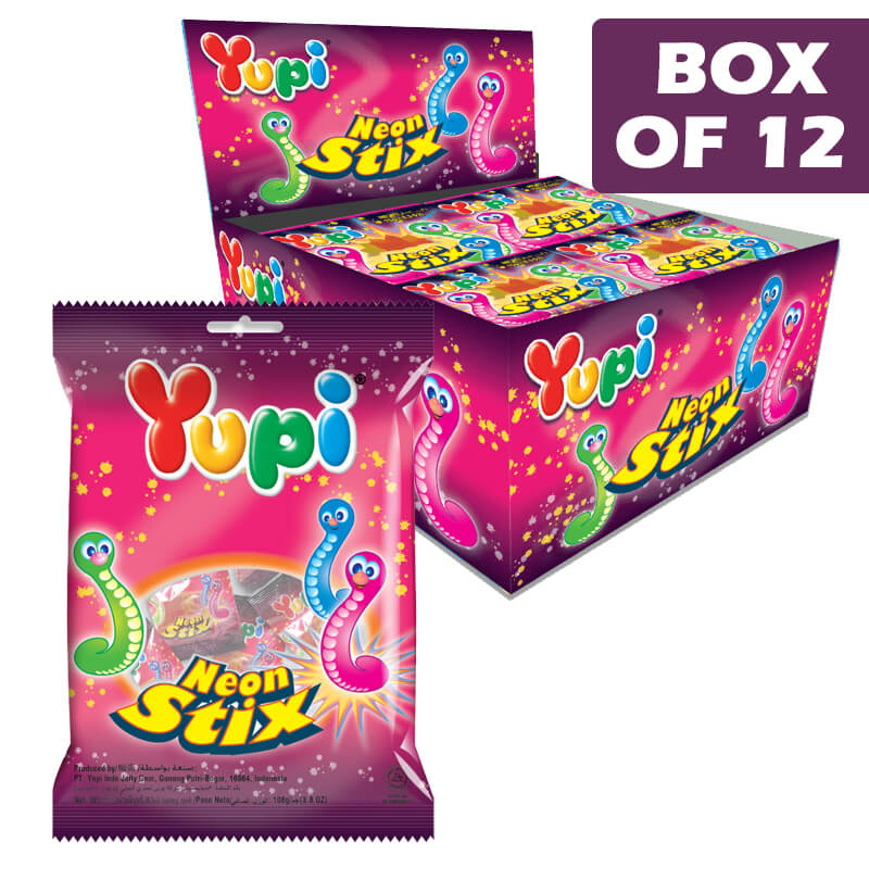 Yupi Gummy Neon Stix 40g (12 Pack)