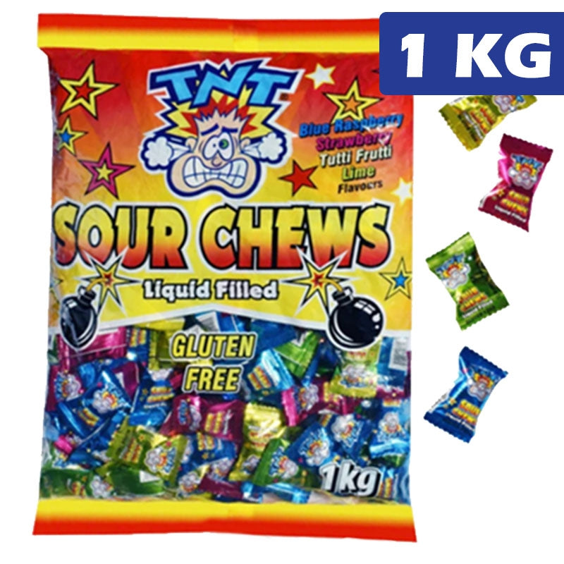 Tnt Sour Chews Liquid Filled 1kg