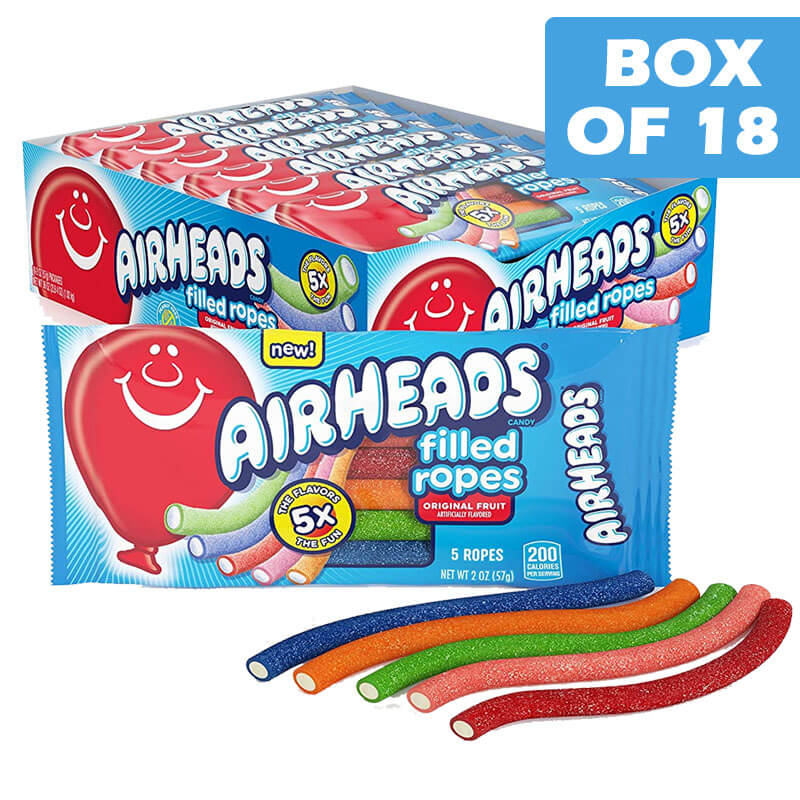 Airhead Filled Ropes Original Fruit 57g (18 Pack)