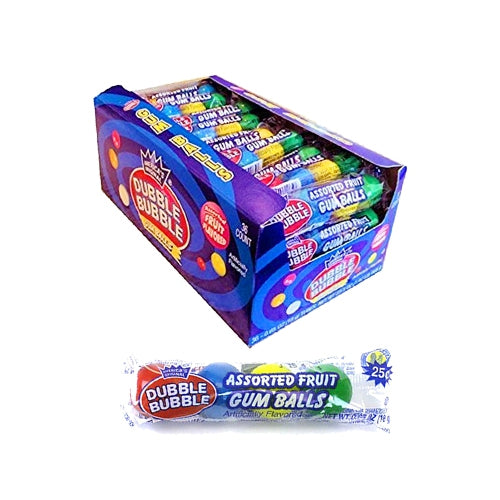 Double Bubble Assorted Fruit Gum Tube (36 Pieces)
