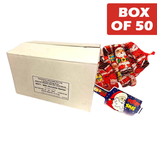 Lolliland Milk Choc Santa 68gm (50 Pieces)
