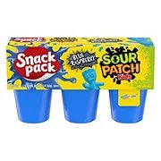 Sour Patch Kids Juicy Gels Blue Raspberry Snack Pack 3.25oz (6 Cups)