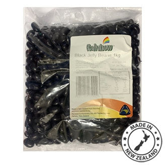 Rainbow Black Jelly Beans 1kg