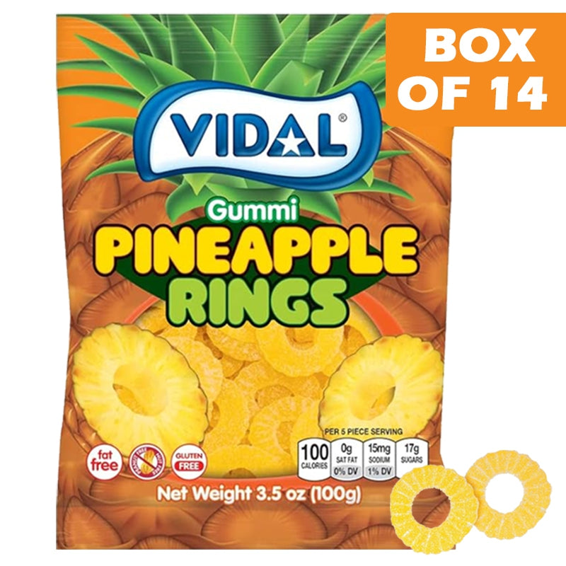 Vidal Pineapple Rings 100g