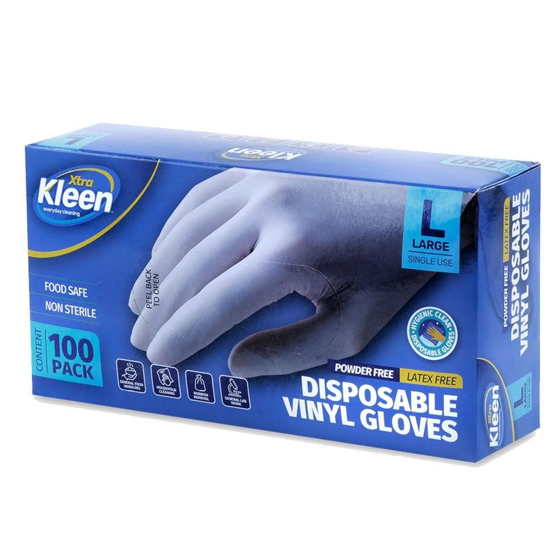 Sas Vinyl Gloves Large 100 Pack