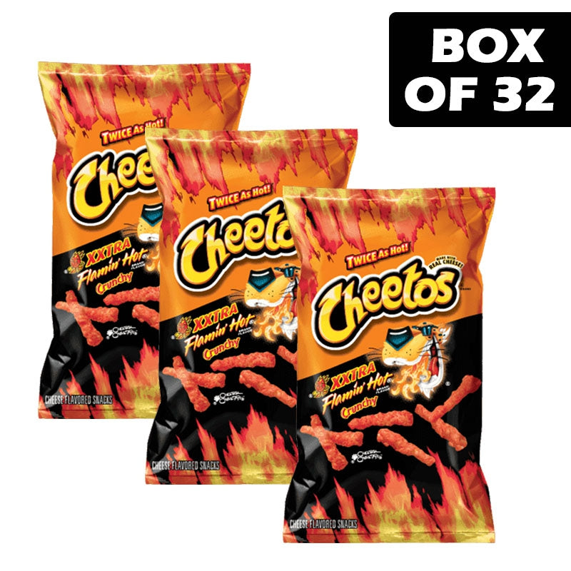 Cheetos Xxtra Flamin Hot Crunchy Cheese Flavoured Snacks 77g