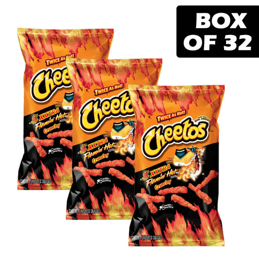 Cheetos Xxtra Flamin Hot Crunchy Cheese Flavoured Snacks 77g
