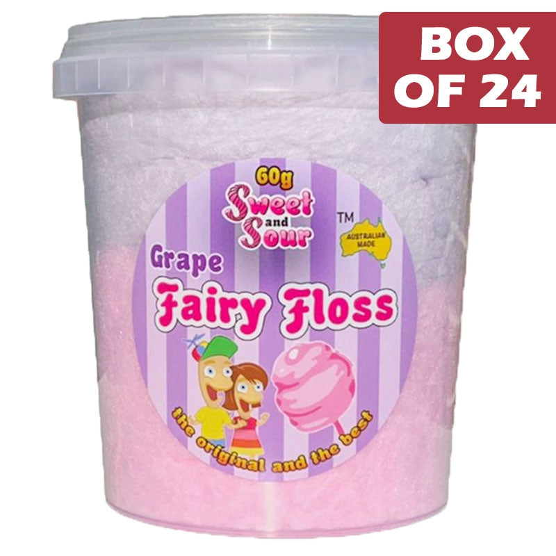 Sweet N Sour Fairy Floss Grape 60g