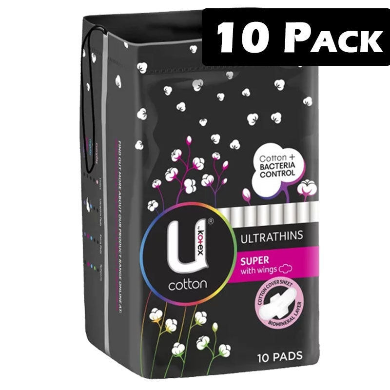 Kotex Pads Super With Wings (10 Pack)
