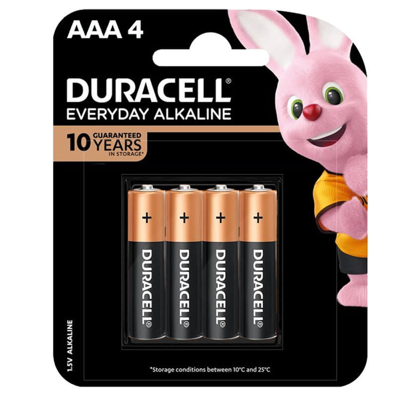 Duracell AAA Alkaline 4 Pack