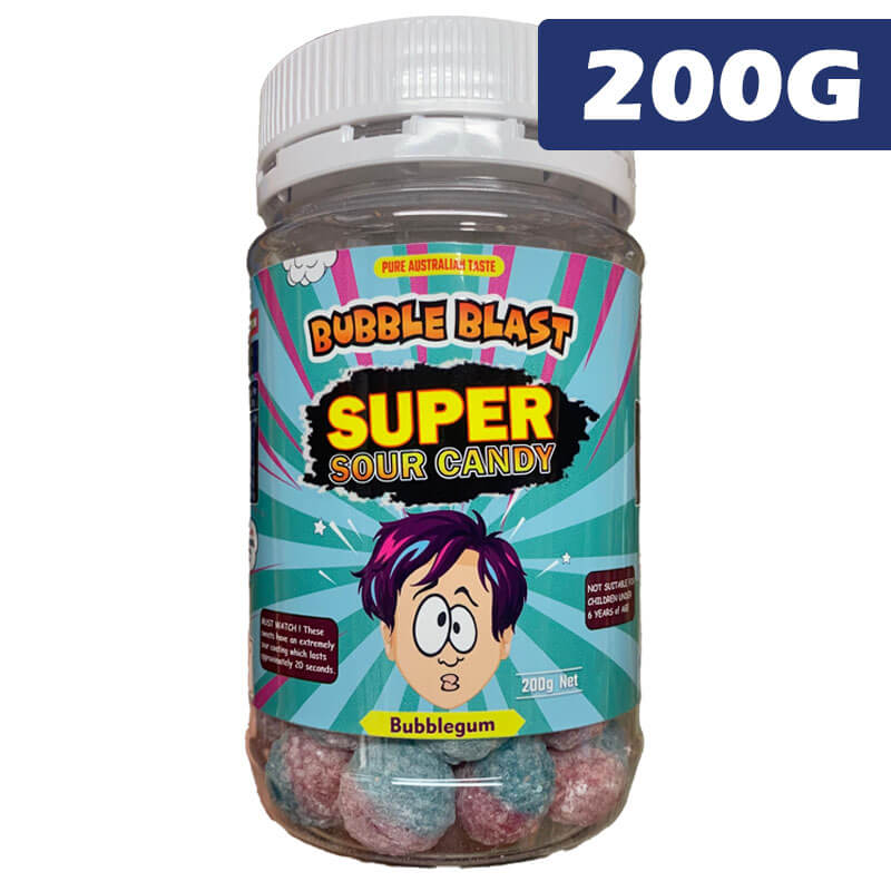 Bubble Blast Sour Bubble Gum 200g
