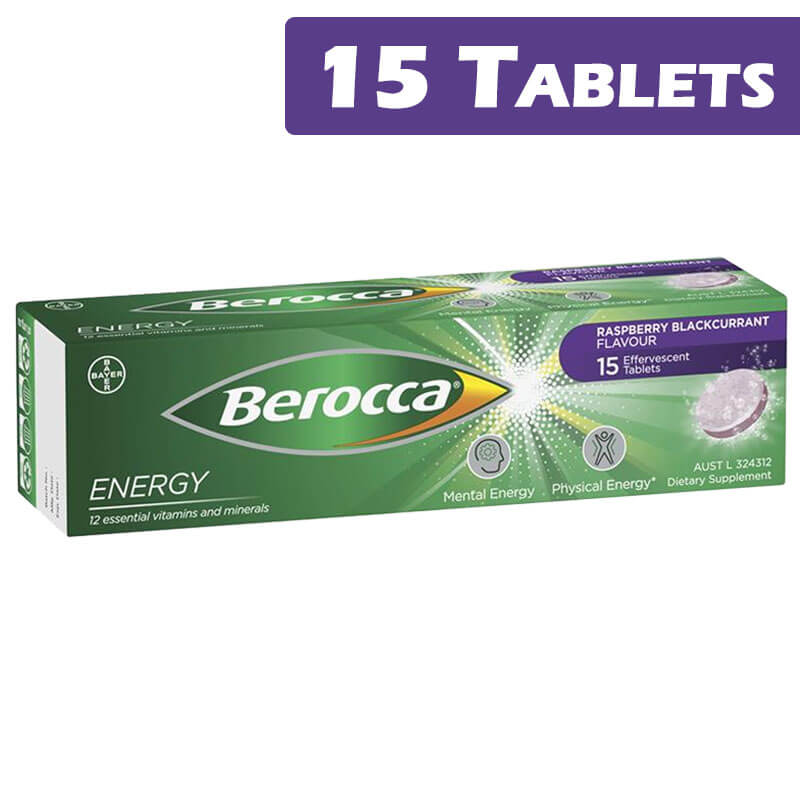 Berocca Raspberry Blackcurrent (15 Tablets)