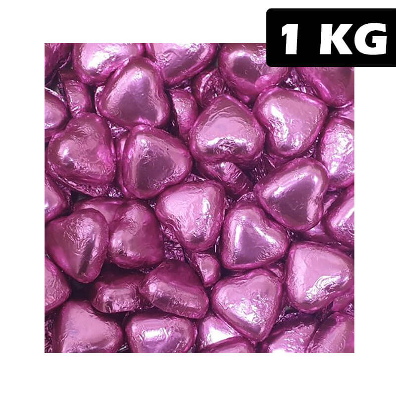 Pink Choc Hearts Bag 1kg