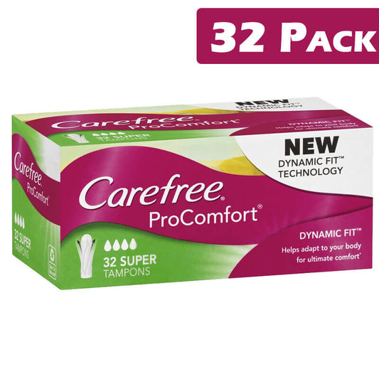 Carefree Super Tampons (32 Pack)