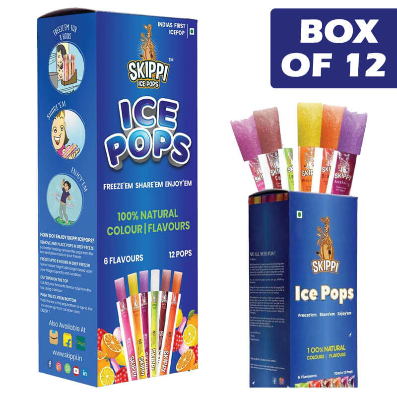 Skippi Ice Pop Blue 70Ml (12 Pack)