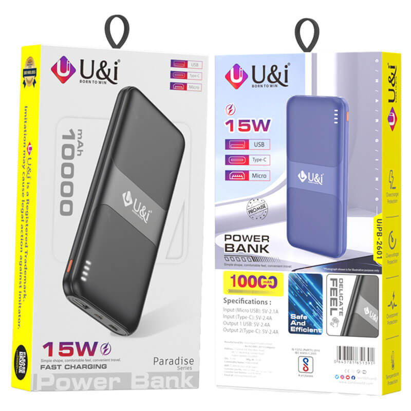 U&i Powerbank 10000mah