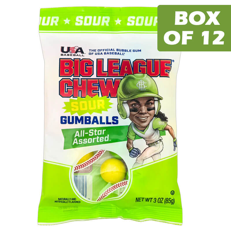 Big League Chew Sour Gumballs Bag 85g