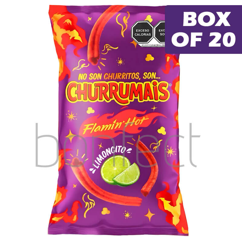 Mexican Churrumais Flamin Hot Chili Thin Fried Corn Strips 185g