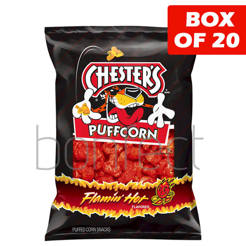 Mexican Chester's Puffcorn Flamin Hot Spicy Cheese Puffed Corn 57g