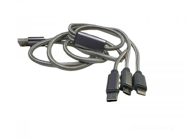 U&i 3-in-1 Usb Braided Cable