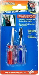 Duramax 2 Pieces Stubby Screw Drivers